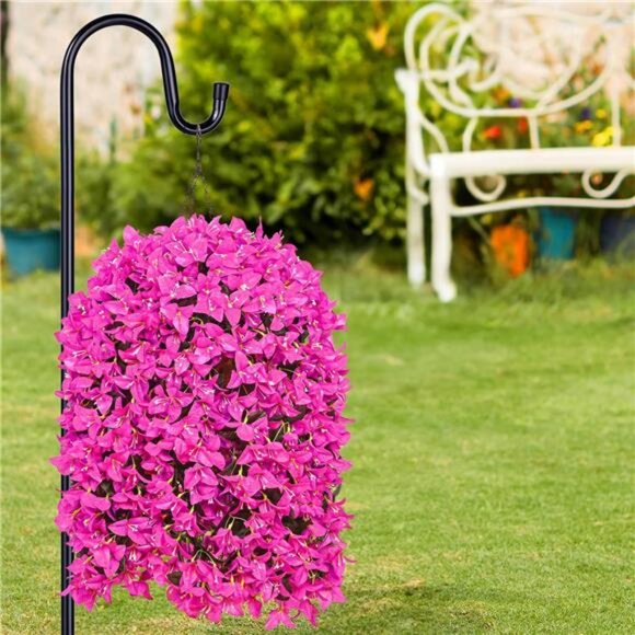 2Pcs UV Resistant Artificial Flowers for Outdoors, Realistic Faux Silk - Picture 5 of 8